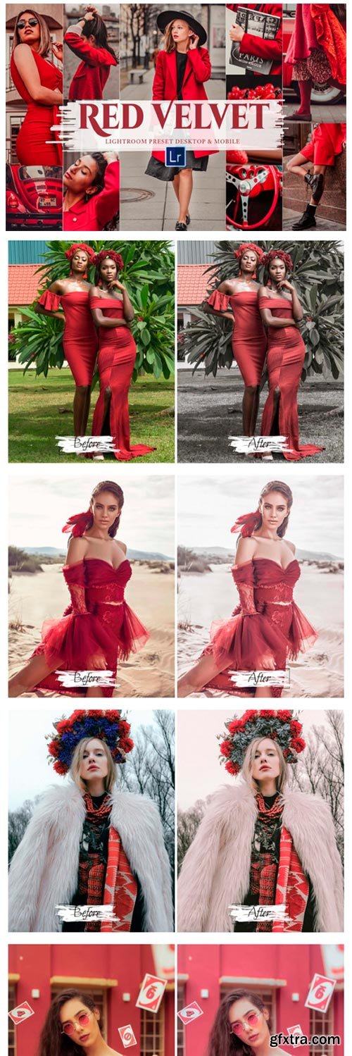 10 Red Velvet Mobile &amp; Lightroom Presets 8719463