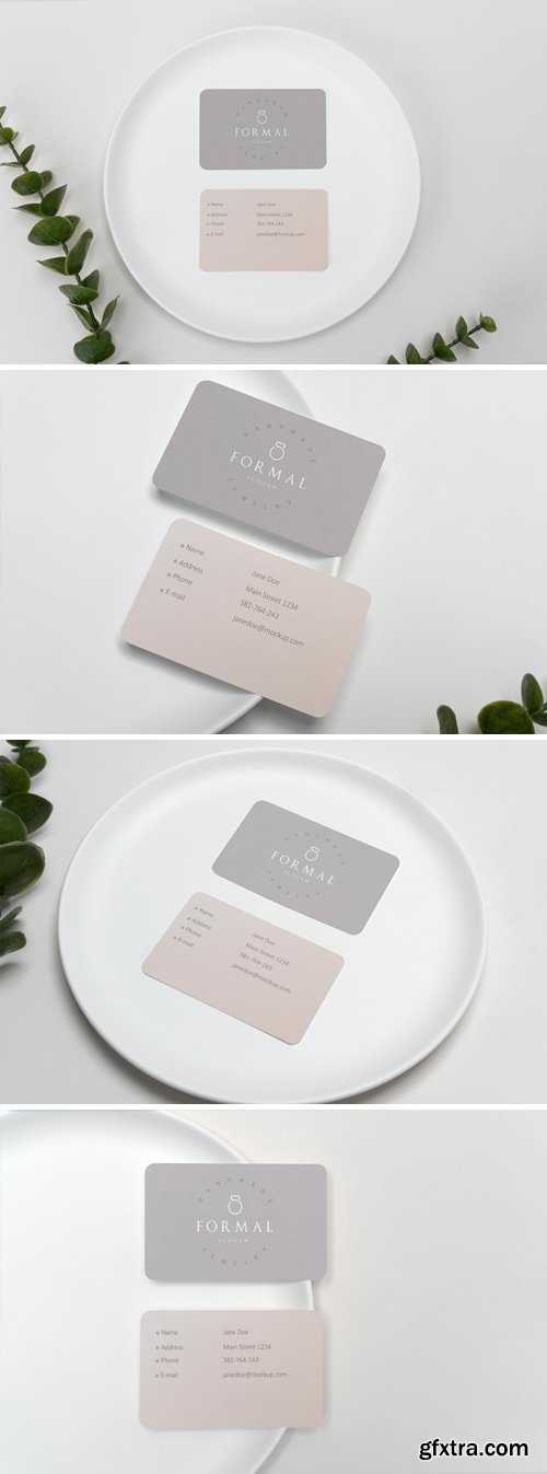 Rounded Business Card Mockup