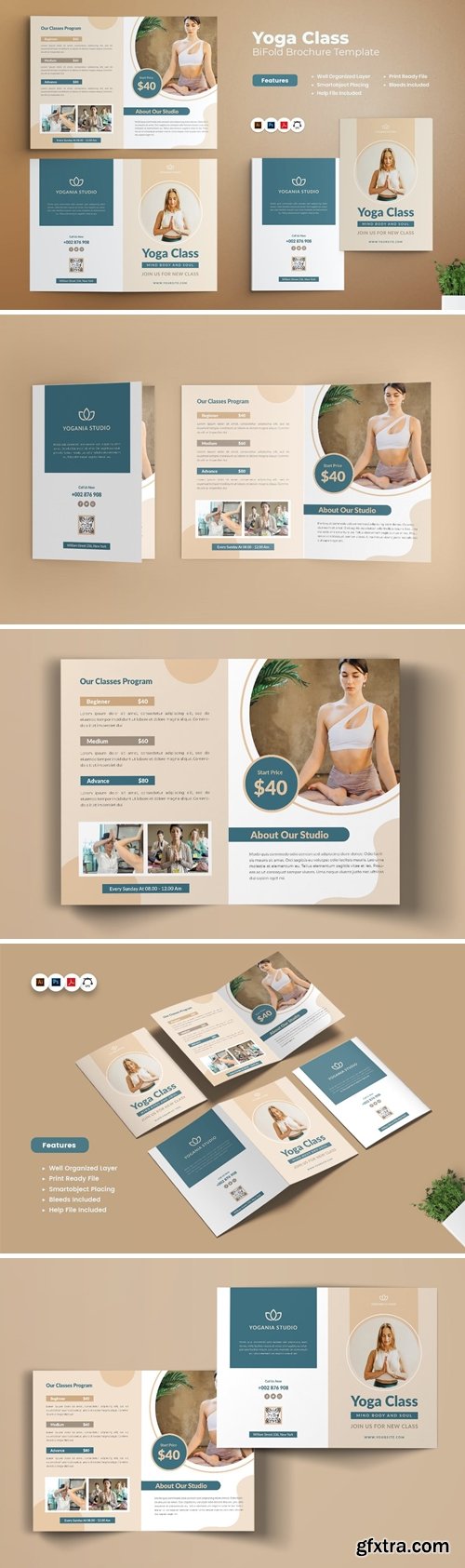 Yoga Class Bifold Brochure