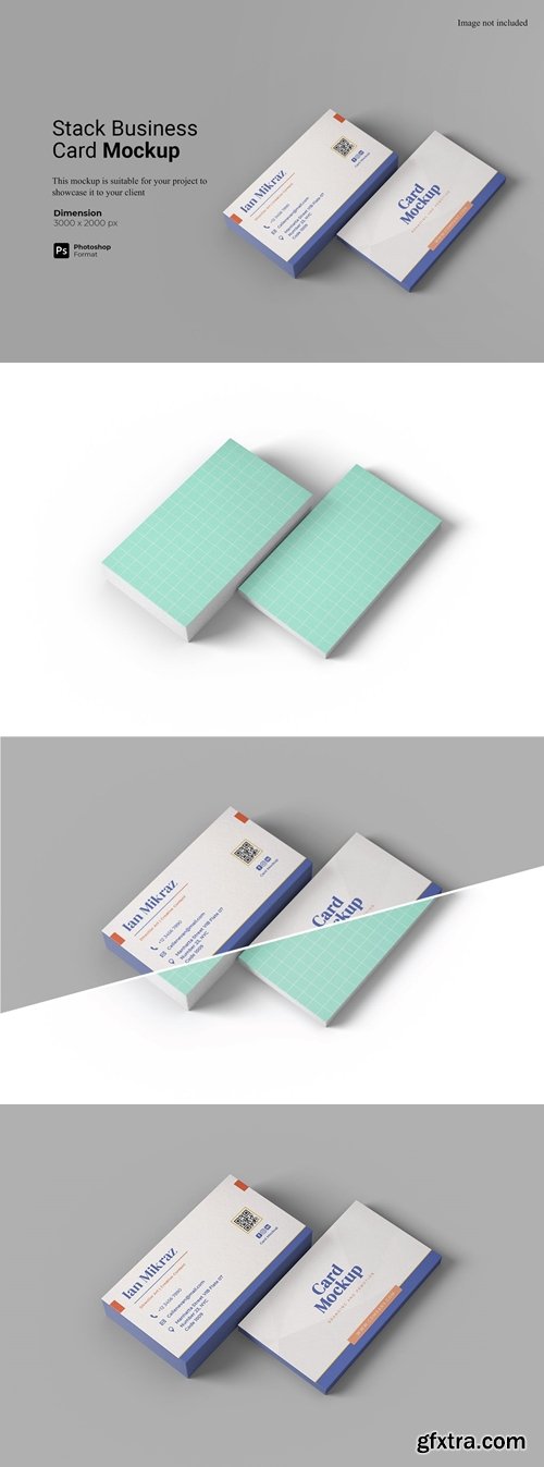 Stack Business Card Mockup