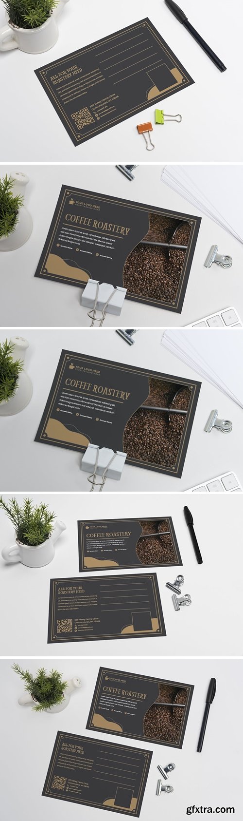 Coffee Roastery Postcard Template