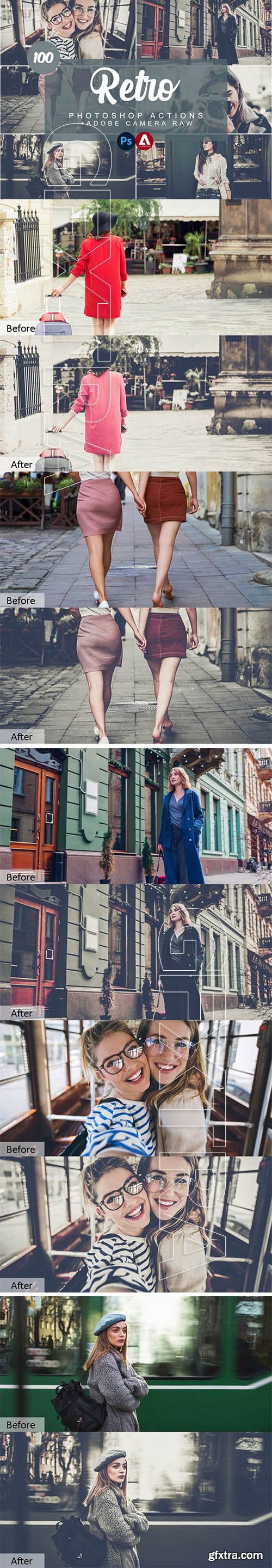 CreativeMarket - Retro Photoshop Actions 5733552