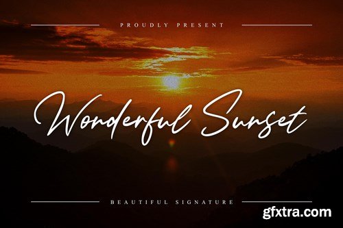 Wonderful Sunset - Beautiful Signature