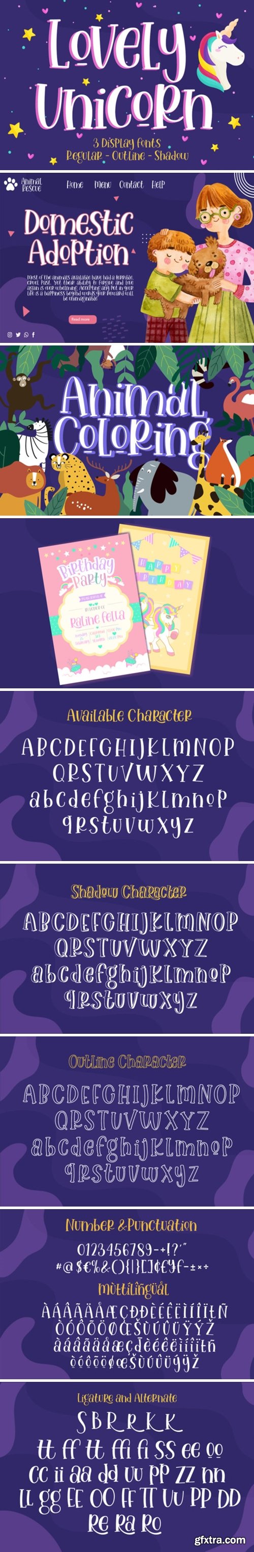 Lovely Unicorn Font