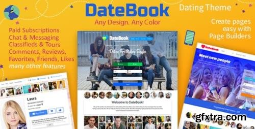 ThemeForest - DateBook v4.5.2 - Dating WordPress Theme - 17464068