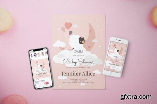 Baby Shower Invitation - Flyer Media Kit 8HHUE8S