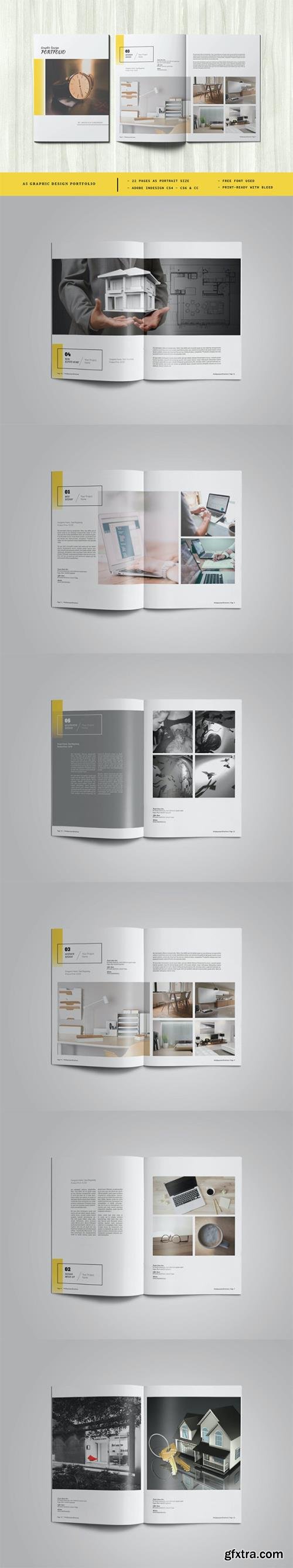 A5 Graphic Design Portfolio Template