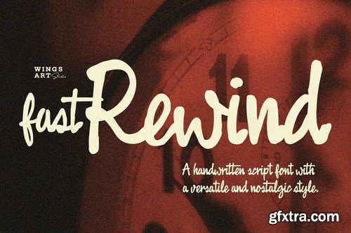 Fast Rewind Retro Brush Script Font