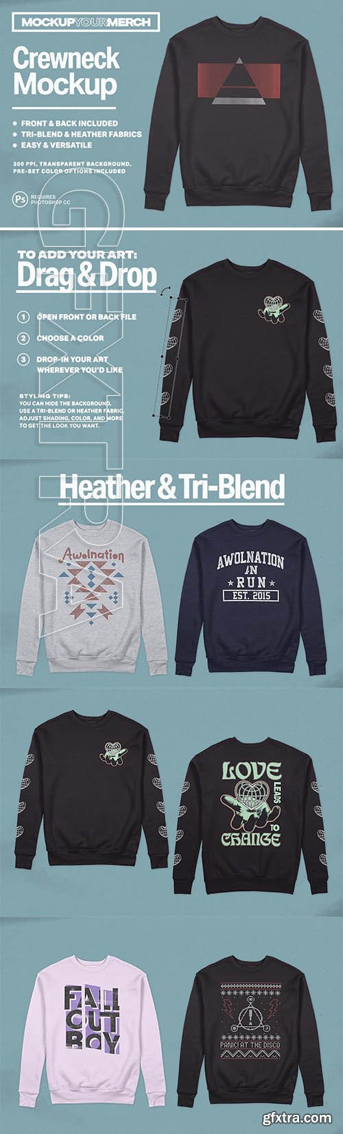 CreativeMarket - Crewneck Sweatshirt Mockup 5725232