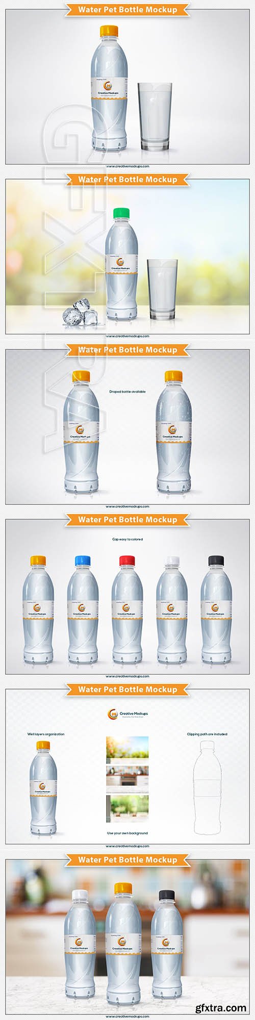 CreativeMarket - Water Pet Bottle Mockup 5727855