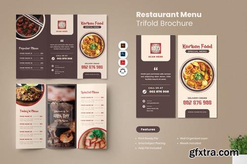 Restaurant Menu Trifold Brochure