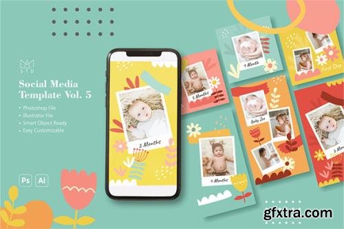 Baby Milestone Social Media Template