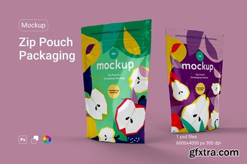 Zip Pouch Packaging Mockup