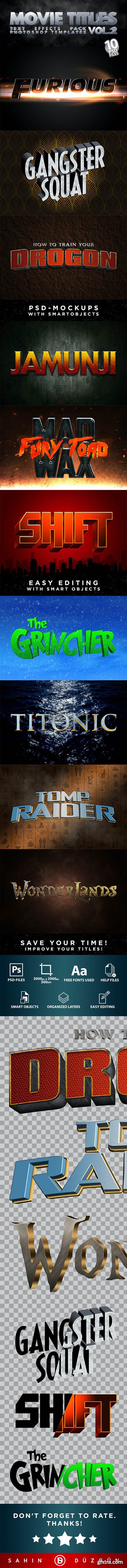 GraphicRiver - MOVIE TITLES - Vol.2 | Text-Effects/Mockups | Template-Pack  30213890