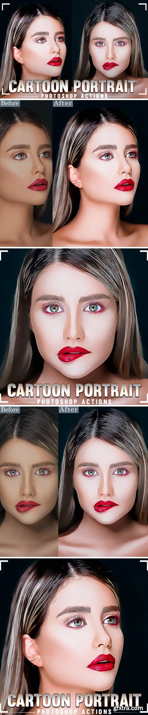 Cartoon Portrait Photoshop Action