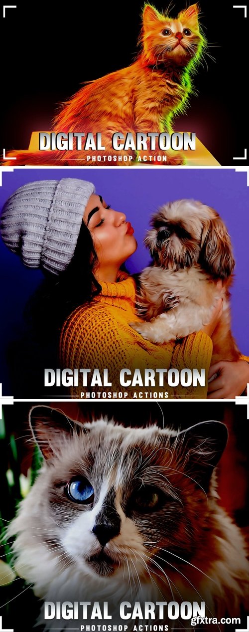 Digital Cartoon Photoshop Action