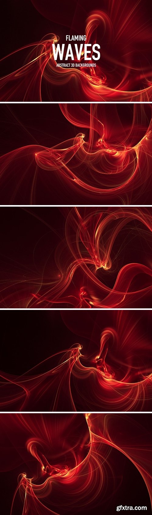 Flaming Waves Backgrounds