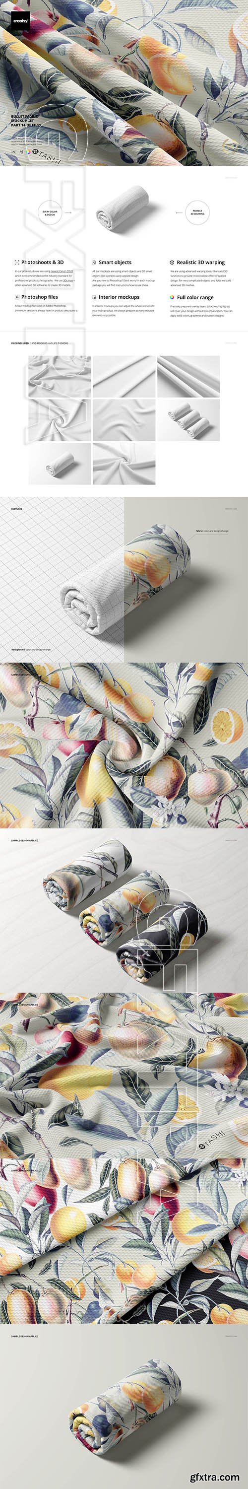 CreativeMarket - Bullet Fabric Mockup Set (14/FFv.11) 5749752