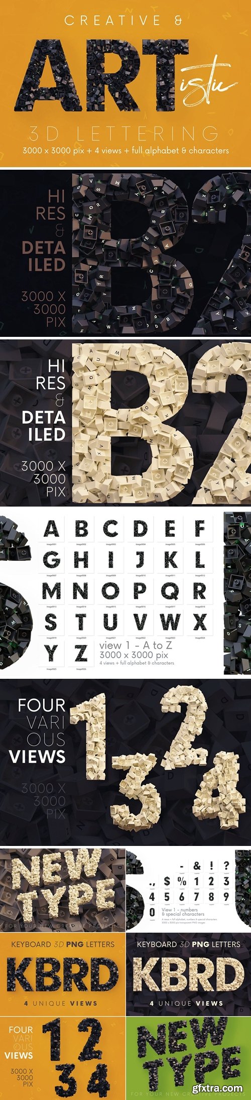 Keyboard - 3D Lettering