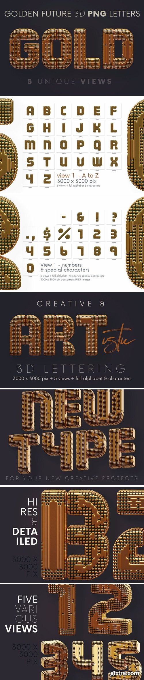 Golden Future - 3D Lettering