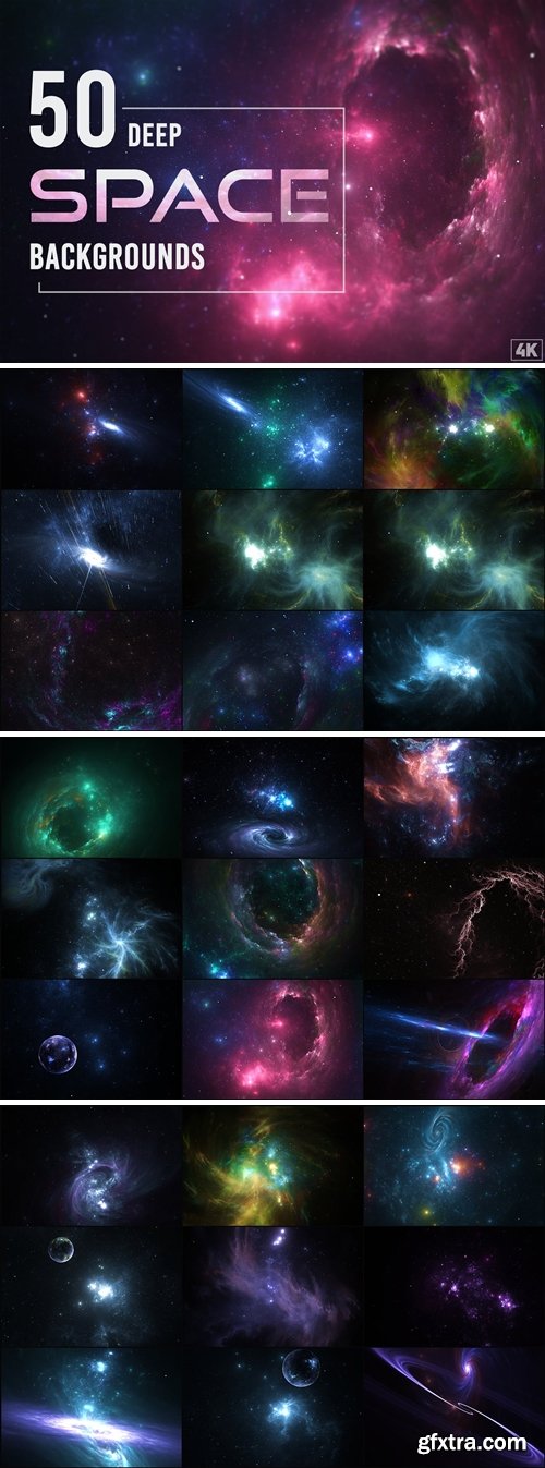 50 Deep Space Backgrounds - Vol. 1