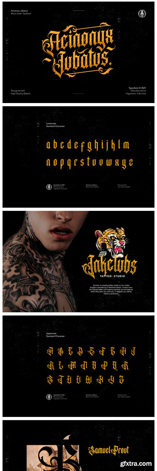 Acinonyx Jubatus Font