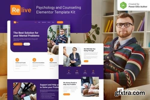 ThemeForest - Relive v1.0.0 - Psychology & Counseling Elementor Template Kit - 30636007