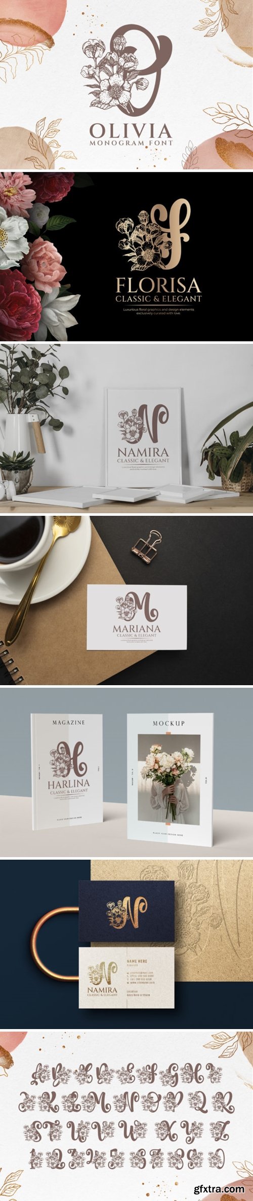 Olivia Monogram Font