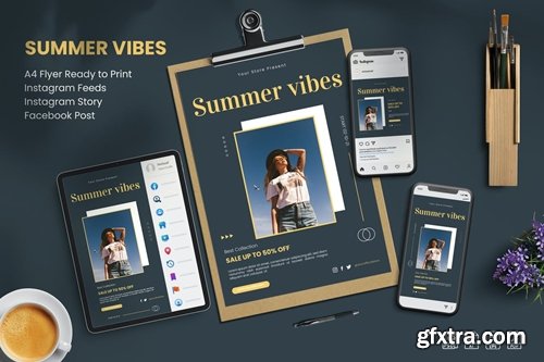 Summer Vibes - Flyer Set