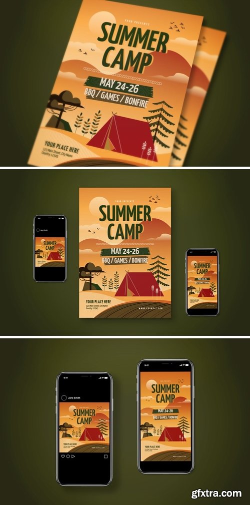 Summer Camp Flyer Set