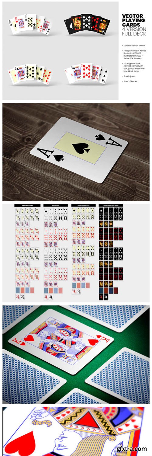 Vector Playing Cards - 4 Version - Full 8854371