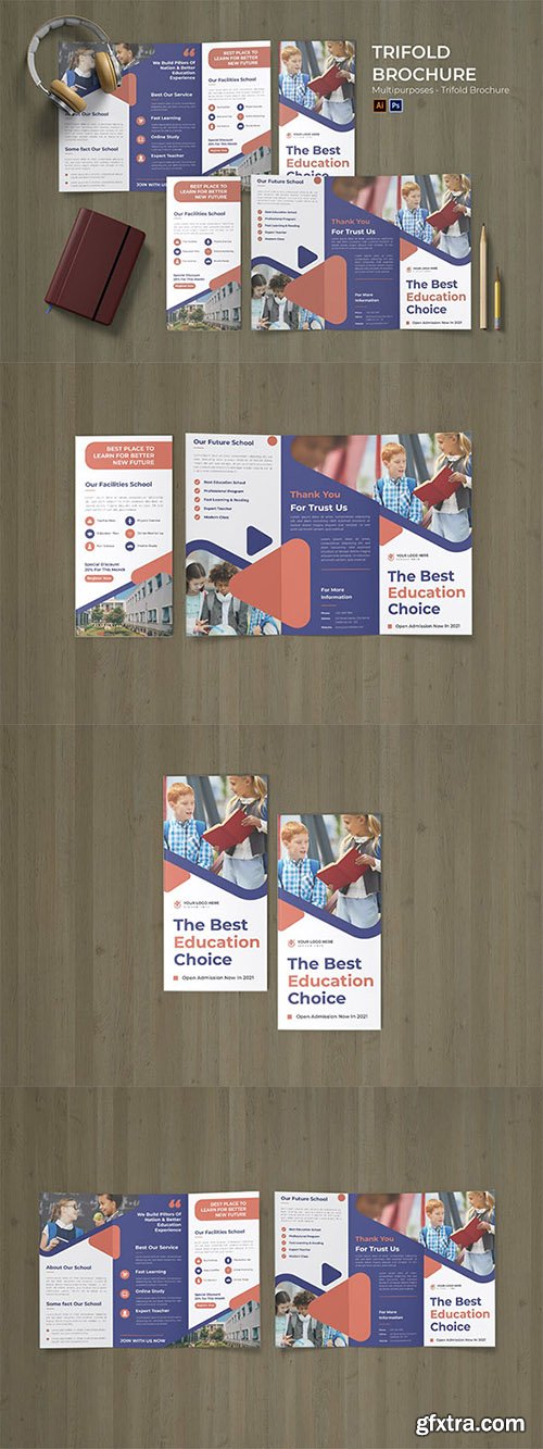 School Admission Flyer Trifold Brochure