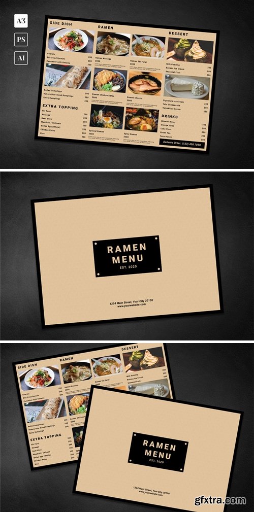 Simple Ramen Food Menu