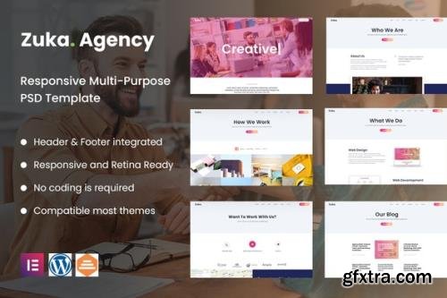 ThemeForest - Zuka-Agency v1.0.0 - Creative Portfolio & Agency Template Kit - 30375066