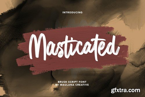 CM - Masticated Brush Script Font 5799213