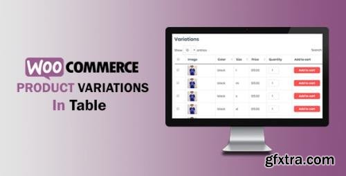 CodeCanyon - WooCommerce Variations In Table v1.0.8 - 25358329