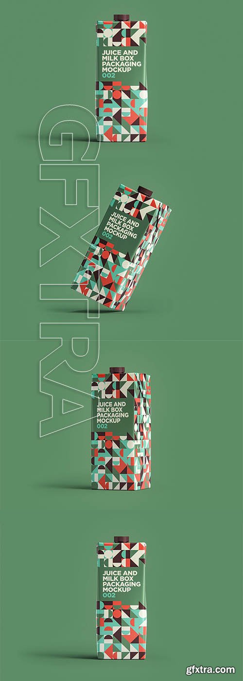 Juice And Milk Box Packaging Mockup 002