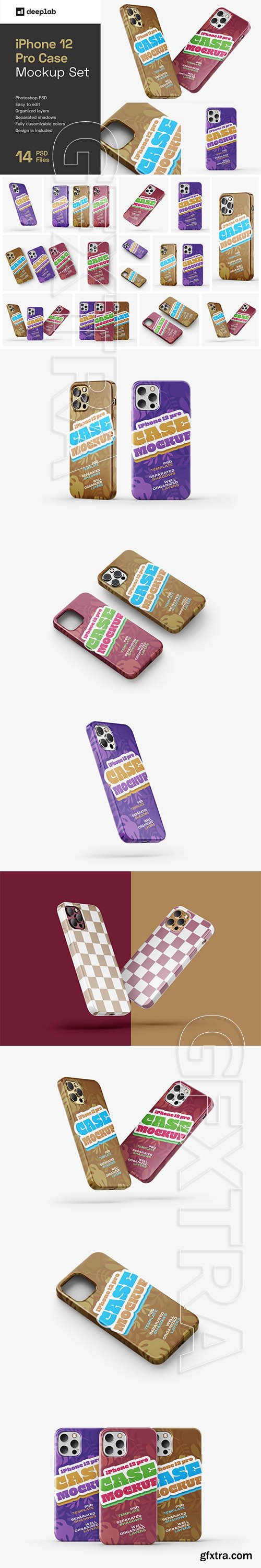 CreativeMarket - iPhone 12 Pro Case Mockup Set 5912277