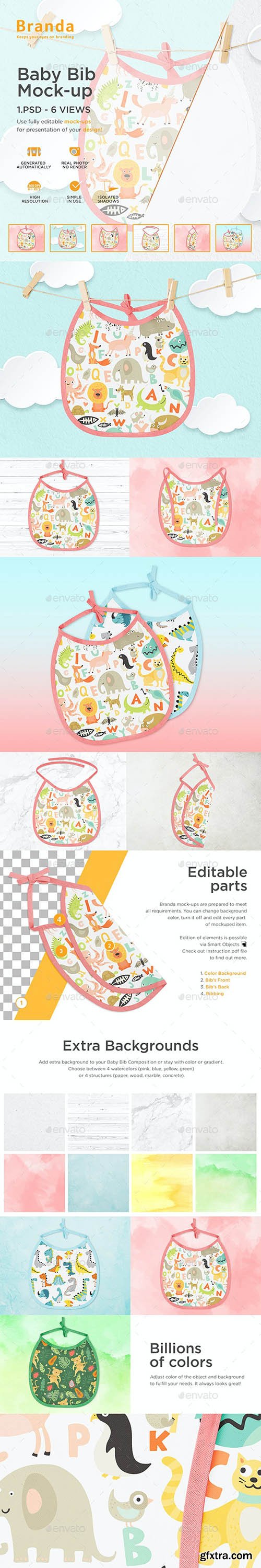 GraphicRiver - Baby Bib Mock-up 30453504