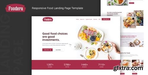 ThemeForest - Foodera v1.0 - Responsive Food Landing Page Template - 24565320