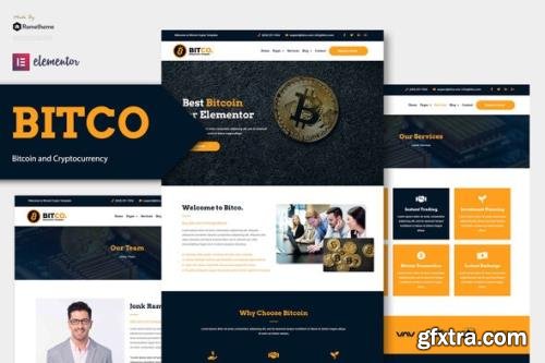 ThemeForest - Bitco v1.0.1 - Bitcoin & Cryptocurrency Elementor Template Kit - 30596292