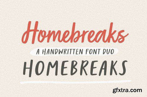 Homebreaks A Handwritten Font Duo