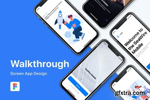 Walkthrough Mobile App Screen Template