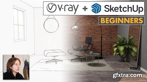 Vray for Sketchup - Beginners - Create Amazing Visuals! - Step by Step - Interior Design - 3D Model