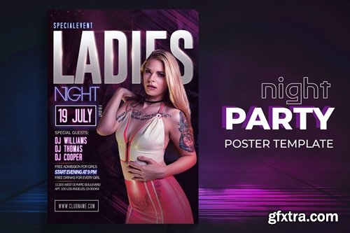 Ladies Club Event Party Poster