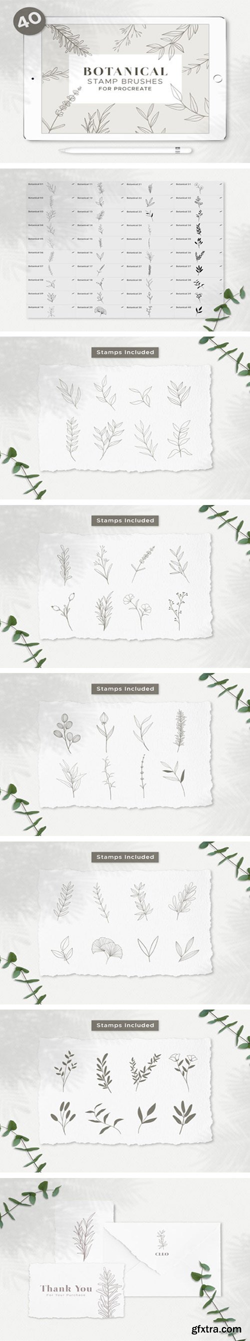 Botanical Procreate Stamp Brushes 8918638