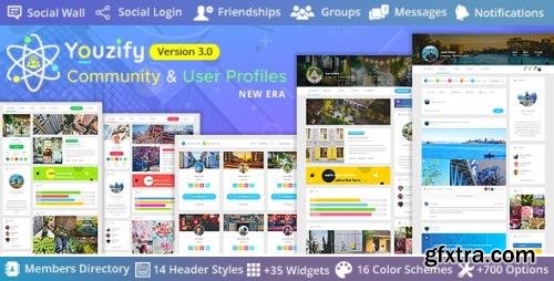 CodeCanyon - Youzify 3.0.2 - BuddyPress Community & WordPress User Profile Plugin - 19716647 + Add-Ons - NULLED