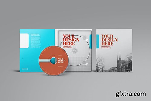 DVD Cardboard Mockup Jewel Case Front View