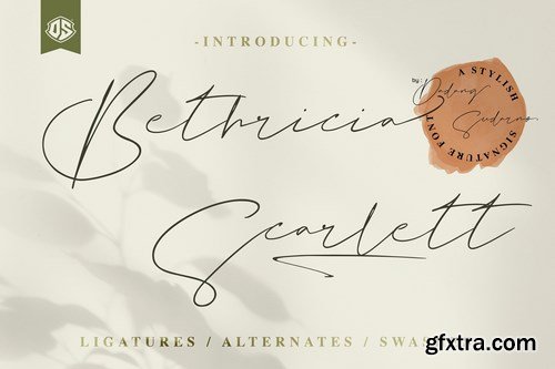 Bethricia Scarlett - A Stylish Signature Font