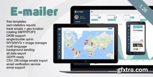 CodeCanyon - E-mailer v1.26 - Newsletter & Mailing System with Analytics + GEO location - 15345207